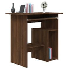 Greatstore barna tölgy színű szerelt fa íróasztal 80 x 45 x 74 cm