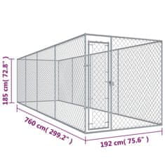 shumee kültéri kutyakennel 760 x 192 x 185 cm