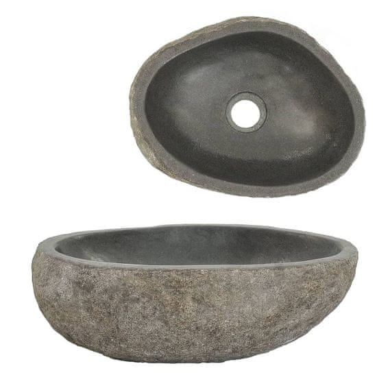 Greatstore ovális folyami kő mosdókagyló 30-37 cm