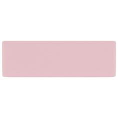 Greatstore matt rózsaszín kerámia luxus mosdókagyló 41x30x12 cm