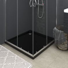 shumee szögletes fekete ABS zuhanytálca 80 x 80 cm
