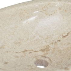Greatstore krémszínű márvány mosdókagyló 53 x 40 x 15 cm