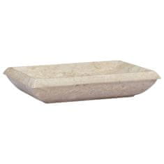Greatstore krémszínű márvány mosdókagyló 50 x 35 x 10 cm