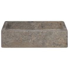 Greatstore szürke márvány mosdókagyló 40 x 40 x 10 cm
