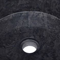 Greatstore fekete márvány mosdókagyló Ø40 x 15 cm