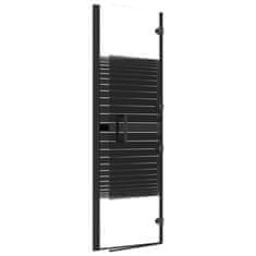 Greatstore fekete ESG zuhanykabin összecsukható ajtóval 100 x 140 cm