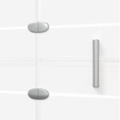 Greatstore fehér ESG zuhanykabin összecsukható ajtóval 100 x 140 cm