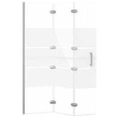 Greatstore fehér ESG zuhanykabin összecsukható ajtóval 100 x 140 cm