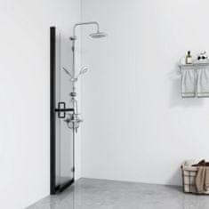 Greatstore átlátszó ESG üveg összecsukható zuhanyfal 100 x 190 cm