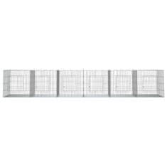shumee 6 paneles horganyzott vas nyúlketrec 327x79x54 cm