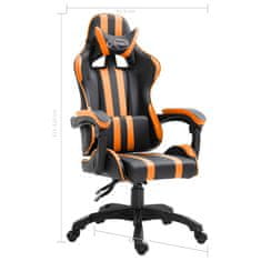Greatstore narancssárga műbőr gamer szék