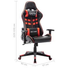 Greatstore fekete és piros műbőr gamer szék