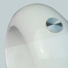 Vidaxl magasfényű fehér dohányzóasztal ovális üveglappal 240318