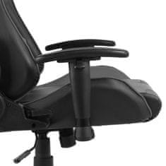 Greatstore szürke PVC forgó gamer szék