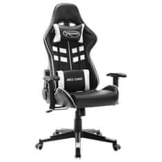 Greatstore fekete és fehér műbőr gamer szék