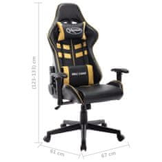 Greatstore fekete és arany színű műbőr gamer szék
