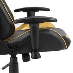 Vidaxl aranyszínű PVC forgó gamer szék 20492