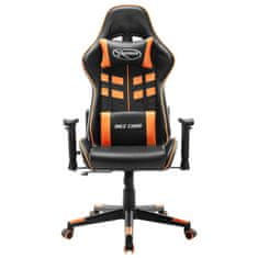 Greatstore fekete és narancssárga műbőr gamer szék