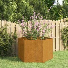Greatstore rozsda színű corten acél növénytartó 60 x 60 x 45 cm