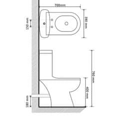 shumee 240550 Toilet With Cistern Black