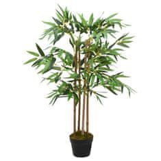 Greatstore Mesterséges Bambusz Növény "Sokágú" 90 cm Edény