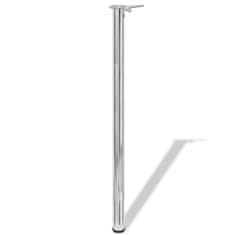 Greatstore 242135 4 Height Adjustable Table Legs Chrome 1100 mm
