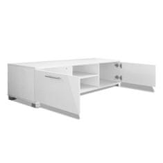shumee magasfényű fehér TV szekrény 120 x 40,3 x 34,7 cm 