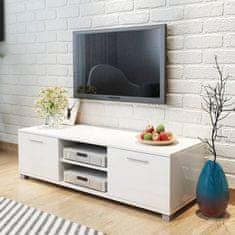 shumee magasfényű fehér TV szekrény 120 x 40,3 x 34,7 cm 