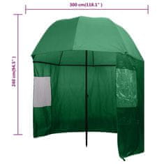 Greatstore horgászesernyő 300x240 cm zöld