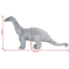 Greatstore álló, szürke plüss brachiosaurus XXL