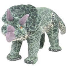 Greatstore álló, zöld plüss triceratops XXL