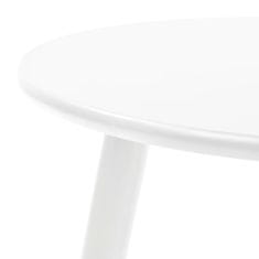 shumee 2-részes, fehér tömör fenyőfa kis asztal szett