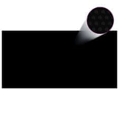 shumee fekete, négyszögletes PE medencetakaró 1200 x 600 cm