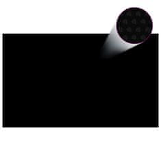 shumee fekete, négyszögletes PE medencetakaró 1000 x 600 cm
