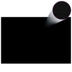 shumee fekete és kék napelemes lebegő PE medencefólia 600 x 400 cm