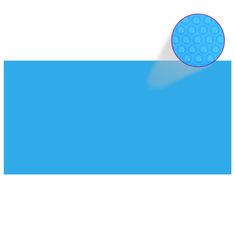 shumee kék, négyszögletes PE medencetakaró 1200 x 600 cm