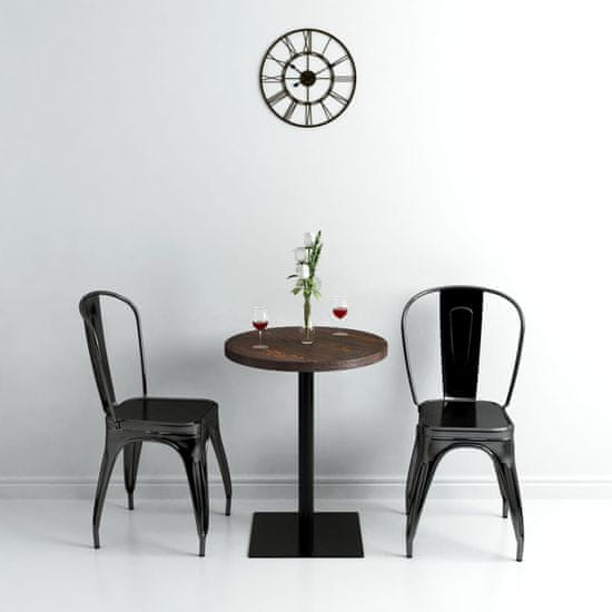 shumee kerek, sötét hamuszínű MDF/acél bisztró asztal 60 x 75 cm