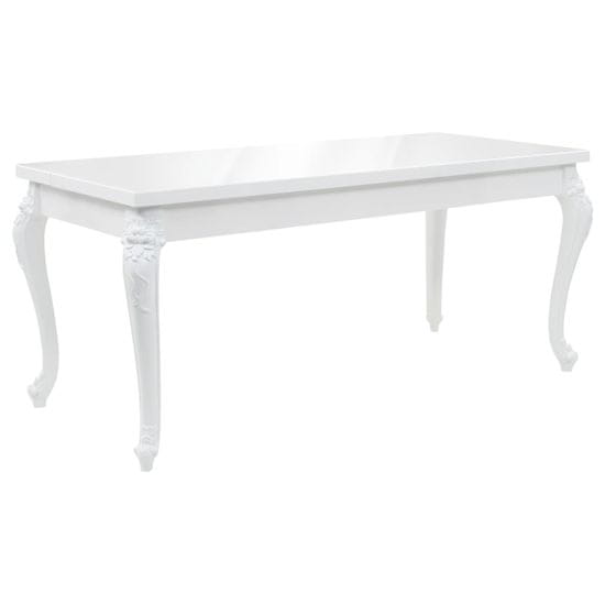 shumee magasfényű fehér étkezőasztal 179 x 89 x 81 cm