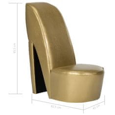 Greatstore aranyszínű magas sarkú cipő formájú műbőr szék