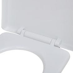 Vidaxl 2 db fehér műanyag WC ülőke lassan csukódó fedéllel 275928