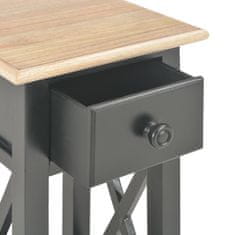 shumee 280059 Side Table Black 27x27x65,5 cm Wood