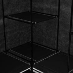 Greatstore fekete sarokruhásszekrény 130 x 87 x 169 cm