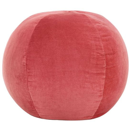 Greatstore rózsaszín pamutbársony puff 50 x 35 cm