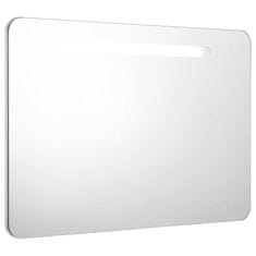 shumee tükrös fürdőszobaszekrény LED világítással 80 x 9,5 x 55 cm 