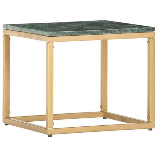 Vidaxl zöld márvány textúrájú valódi kő dohányzóasztal 40 x 40 x 35 cm 286437