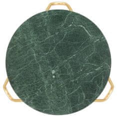 shumee zöld márvány textúrájú valódi kő dohányzóasztal 65 x 65 x 42 cm