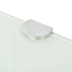 shumee 2 db fehér üveg sarokpolc krómtartóval 35 x 35 cm