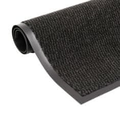 shumee 2 db fekete négyszögletes bolyhos szennyfogó szőnyeg 80x120 cm