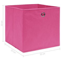 Greatstore 10 db rózsaszín szövet tárolódoboz 32 x 32 x 32 cm