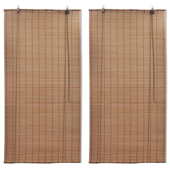 shumee 2 db barna bambusz redőny 150 x 220 cm